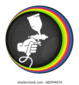 Spray for painting symbol for vector