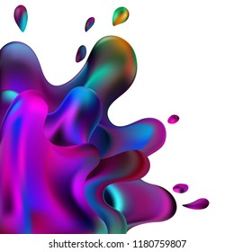 Spray paints. Abstract vector background. Drops. Multicolored liquid.