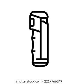 vector de icono de la línea de gas pimienta. señal de gas pimienta. símbolo de contorno aislado ilustración negra