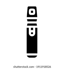 spray with perfume groomer glyph icon vector. spray with perfume groomer sign. isolated contour symbol black illustration