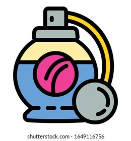 Spray perfume icon. Outline spray perfume vector icon for web design isolated on white background