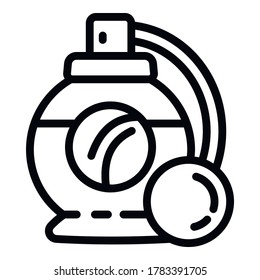 Spray perfume icon. Outline spray perfume vector icon for web design isolated on white background