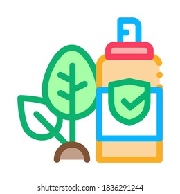 Spray Plant Leaf Icon Vector. Outline Spray Plant Leaf Sign. Isolated Contour Symbol Illustration