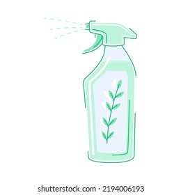 Frasco de plástico con detergente de limpieza como desinfectante doméstico para la iluminación de vectores de lavado