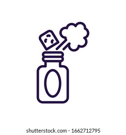 spray prank bottle over white background, line style icon, vector illustration