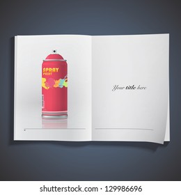 Spray printed on book. Vector design.
