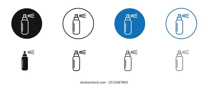 Spray in set in black and blue color