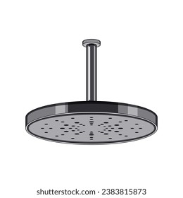 spray shower head cartoon. object spa, liquid silver, home metal spray shower head sign. isolated symbol vector illustration