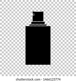 Spray sign. Black icon on transparent background. Illustration.