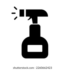 Spray silhouette icon. Shot of spray. Vector.