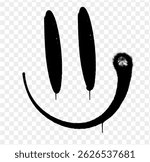 spray smile face graffiti style