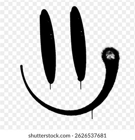 spray smile face graffiti style