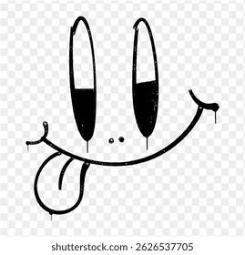 spray smile face graffiti style