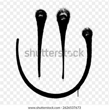 spray smile face graffiti style