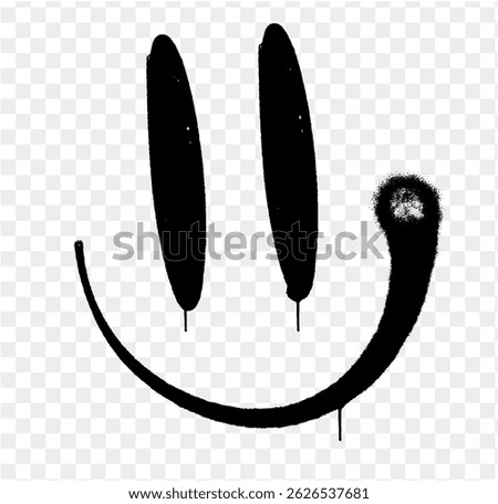 spray smile face graffiti style