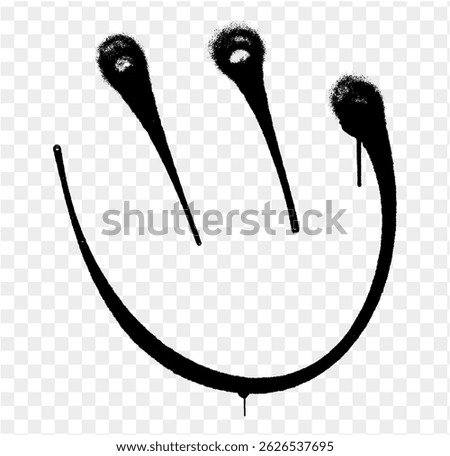 spray smile face graffiti style