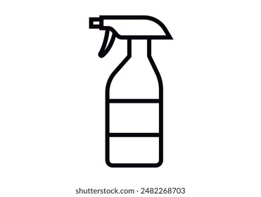 Spray Seife schwarz Symbol auf weißem Hintergrund