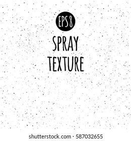 Spray, splash texture vector background. Tiny uneven ink spots, dots, specks, flecks, flakes. Grunge monochrome template.