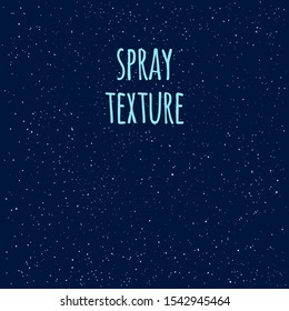 Spray, splash, uneven dots texture vector square background. Tiny small uneven spots, specks, blue sparks, flecks, stars, splatter. Chaotic neon dust particles pattern. Night sky, cosmic template.