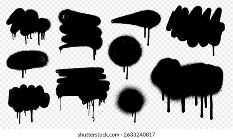 spray spot drips graffiti set style background