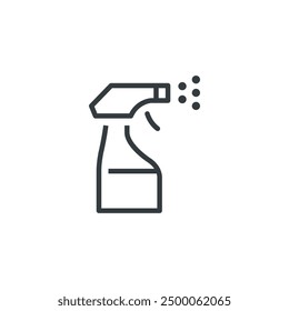 Spray sprayer clean cleaning icon, vector illustration