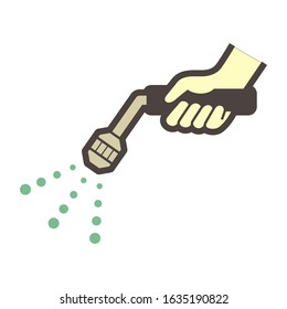 Spray or sprayer vector icon. Include nozzle for spraying liquid, water or chemical i.e. herbicide, pesticide, insecticide or fertilizer for farmer, worker using in agriculture farm, field and garden.