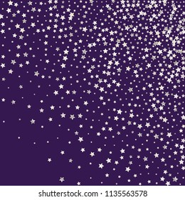 Spray of stars. Isolated gradient celestial elements. Pearl nacre gloss. Festive iridescent holographic effect vector background for celebration decorations, flyers, posters.