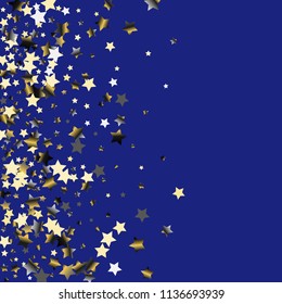 Spray of stars. Isolated gradient celestial elements.Platinum chrome metal shine. Holiday celebration luminous vector background for celebration decorations,  flyers, posters.