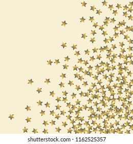 Spray of stars. Isolated gradient celestial elements. Platinum chrome metal shine. Festive iridescent holographic effect vector background for celebration decorations, flyers, posters.