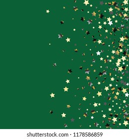 Spray of stars. Isolated gradient celestial elements. Platinum chrome metallic gloss. Holiday celebration luminous vector background for celebration decorations,  flyers, posters.