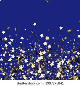 Spray of stars. Isolated gradient celestial elements. Platinum chrome metal shine. Holiday celebration luminous vector background for celebration decorations,  flyers, posters.