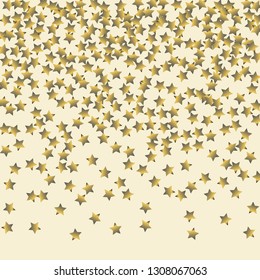 Spray of stars. Isolated gradient celestial elements. Platinum chrome metal shine. Holiday celebration luminous vector background for celebration decorations,  flyers, posters.