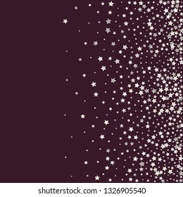 Spray of stars. Isolated gradient celestial elements. Pearl nacre gloss. Festive iridescent holographic effect vector background for celebration decorations, flyers, posters.