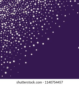 Spray of stars. Isolated gradient stellar elements. Pearl nacre gloss. Festive iridescent holographic effect vector background for celebration decorations, flyers, posters.