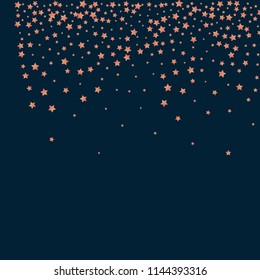 Spray of stars. Isolated gradient stellar elements. Copper metal glitter. Iridescent festive  celebration vector  background for celebration decorations, packaging, flyers, posters.