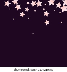 Spray of stars. Isolated gradient stellar elements. Pink purple pearl nacre glitter. Iridescent festive  celebration vector  background for celebration decorations, flyers, posters.