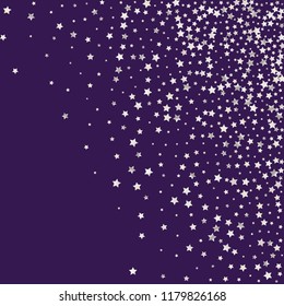 Spray of stars. Isolated gradient stellar elements. Pearl nacre gloss. Holiday celebration luminous vector background for celebration decorations,  flyers, posters.