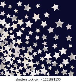 Spray of stars. Isolated gradient stellar elements. Pearl nacre gloss. Iridescent festive  celebration vector  background for celebration decorations, flyers, posters.