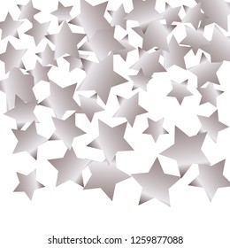 Spray of stars. Isolated gradient stellar elements. Pink purple pearl nacre gloss. Iridescent festive  celebration vector  background for celebration decorations, flyers, posters.
