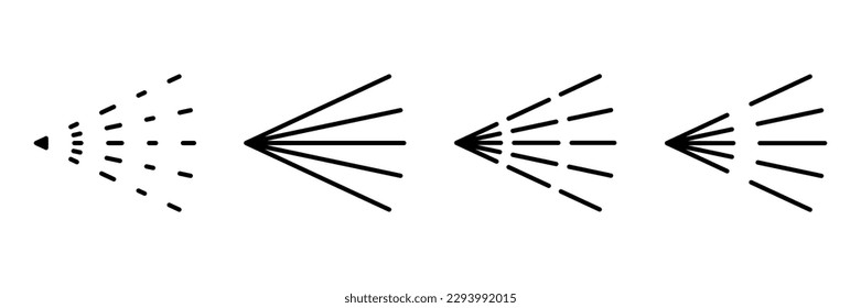 Spritzdampf für Spritzflaschenvektorsymbol