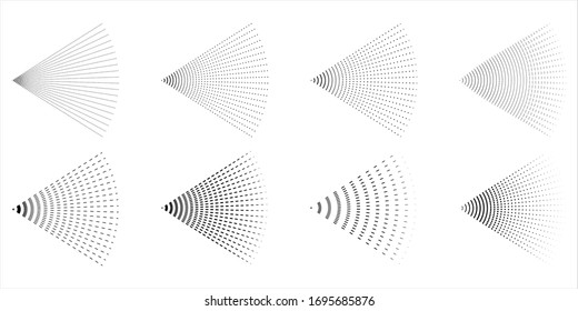 Pulverizar símbolos. Lámina de pulverizador de aire vectorial. Juego de iconos vectoriales desodorantes de la ducha con rociador de vapor de agua. Iconos para el agua, perfume