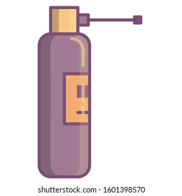 Spray for throat. Bottle, packaging, aerosol. Therapy concept. Vector illustration can be used for topics like cold, flu, health care, sore throat