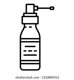 Spray for the throat icon. Outline spray for the throat vector icon for web design isolated on white background