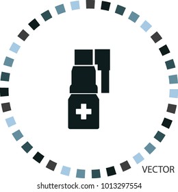 spray for a throat, medicine, vector icon