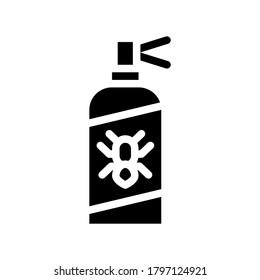 spray from ticks glyph icon vector. spray from ticks sign. isolated contour symbol black illustration