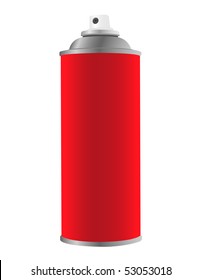 Spray tin on white background