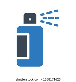 spray vector glyph colour icon 