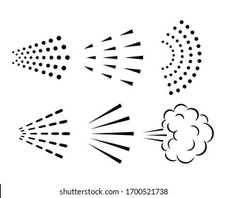 Spray vector icon collection isolated on white background