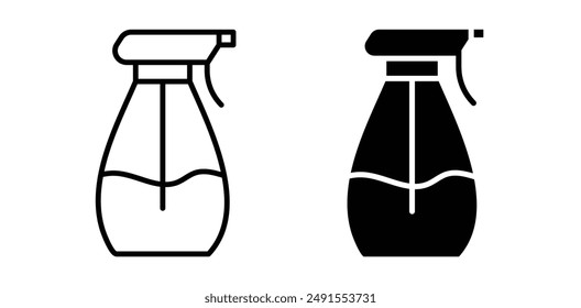 spray vector icon set in black color.
