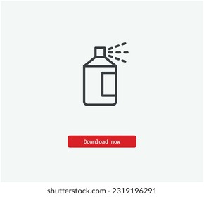 Icono vectorial de pulverización. Símbolo en estilo de arte de línea para diseño, presentación, sitio web o elementos de aplicaciones, logotipo. Gráficos vectoriales de píxeles - Vector